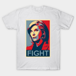 Diane Lockhart FIGHT Poster T-Shirt